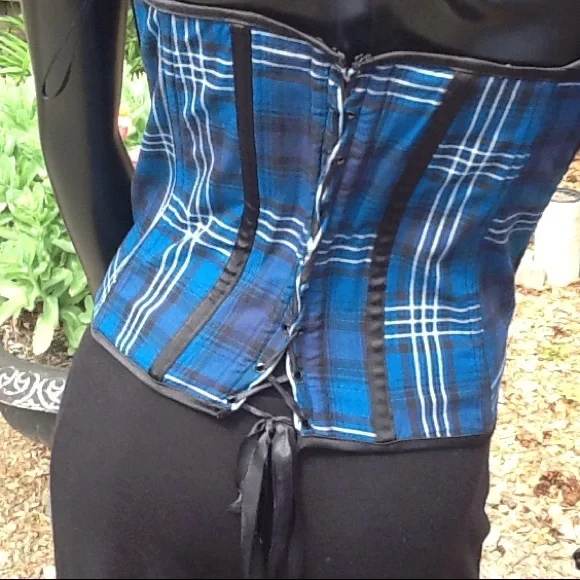 COPY - Corset top blue black white size L - Picture 5 of 6